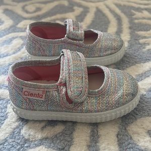 Girls Cienta 19 multi color sparkle toddler shoes